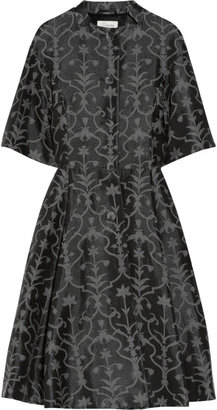 Temperley London Fleur cotton-blend jacquard dress