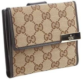 Gucci brown GG canvas french wallet