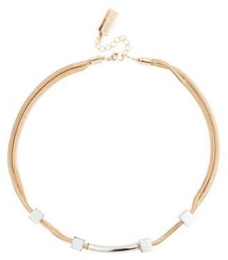 Ben de Lisi Principles by Mini silver cube and gold snake chain necklace