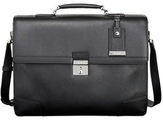 Tumi Men's 'Astor Dorilton - Slim Flap' Embossed Leather Briefcase - Black