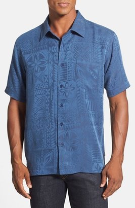 Quiksilver 'Aganoa Bay 3' Regular Fit Short Sleeve Jacquard Sport Shirt