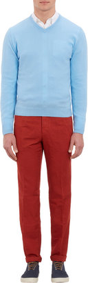 Luciano Barbera Linen-Cotton Pants