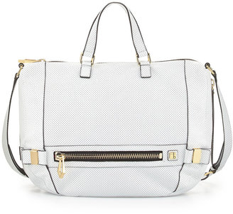 Botkier Honore Perforated Leather Hobo Bag, White