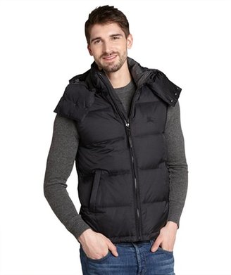 Burberry black quilted 'Crosby' hooded vest