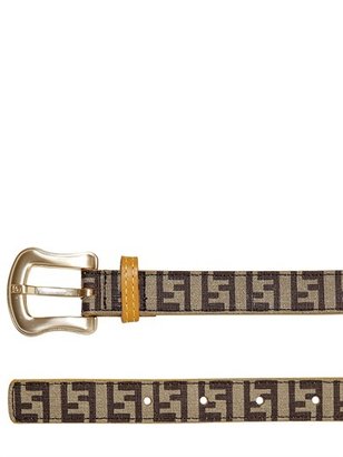 Fendi Leather Logo Belt