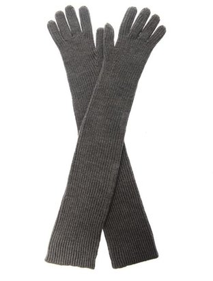 Stella McCartney Long ribbed-knit wool gloves