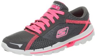 Skechers Women's Go 2 13555 Running Shoe,Charcoal/Hot Pink,7 M US