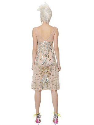 Manish Arora Laser Cut Embellished Tulle Dress