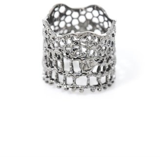 Aurélie Bidermann Silver-plated vintage lace ring