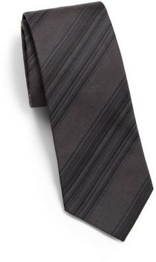 HUGO Diagonal Striped Silk Tie
