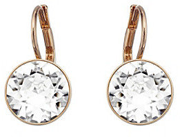 Swarovski Goldtone/Rose Gold Plated & Clear Crystals Bella Pierced Earrings