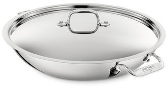 All-Clad Stainless Steel 13" Paella Pan with Lid