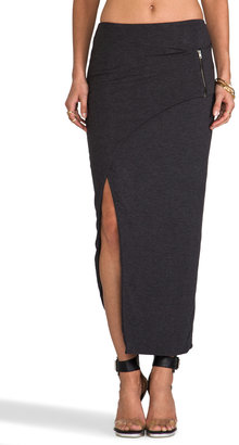 Heather Asymmetrical Zip Skirt