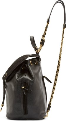 Jerome Dreyfuss Black Leather & Suede Florent Backpack