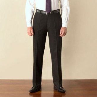 Karl Jackson Black twill plain front big&tall regular fit suit trouser