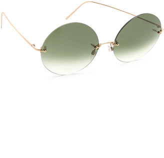 Victoria Beckham Rimless Round Large Sunglasses