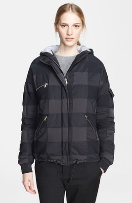 Band Of Outsiders Plaid Hooded Puffer Jacket
