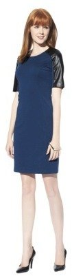 Mossimo Women's Elbow Sleeve Ponte w/Faux Leather Dress - Assorted Colors