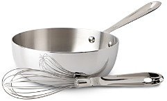 All-Clad Stainless Steel 2 Quart Saucier with Whisk