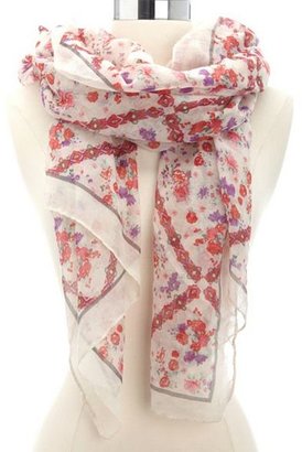 Charlotte Russe Mixed Tribal & Floral Print Scarf
