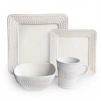 Atelier American Bianca Dotted 16-Piece Dinner Set