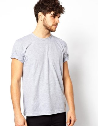 American Apparel T-Shirt With Roll Sleeve - Grey