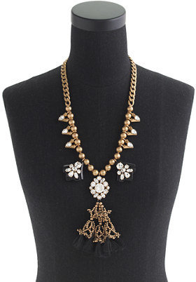 J.Crew Crystal tassel necklace
