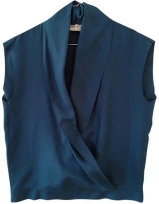 Yves Saint Laurent 2263 YVES SAINT LAURENT Blue Silk Top