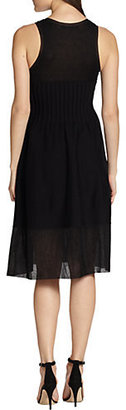 Thakoon Pintucked Fit-&-Flare Dress
