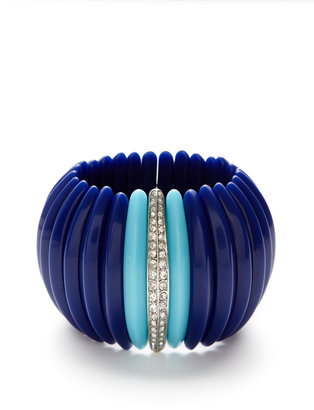Kenneth Jay Lane Blue & Turquoise Resin Stretch Bracelet