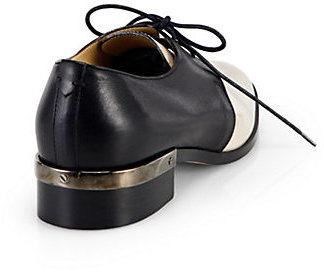 Reed Krakoff Bicolor Lace-Up Leather Oxfords
