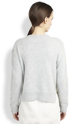 Sacai Luck Mixed Media Cable-Knit Sweater