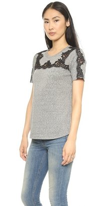 Rebecca Taylor Top with Lace Piecing