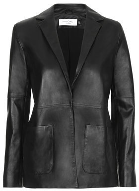 Topshop Womens **Relaxed Leather Blazer by Marques'Almeida X Black