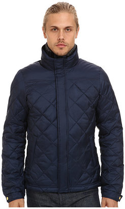 Scotch & Soda Lightweight Diamond Quilted Jacket with Knit Collar