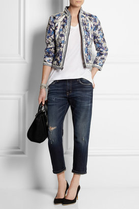 J.Crew Collection floral-print cotton and silk-blend jacket