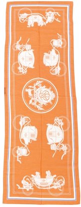 Hermes Orange Cotton Scarf