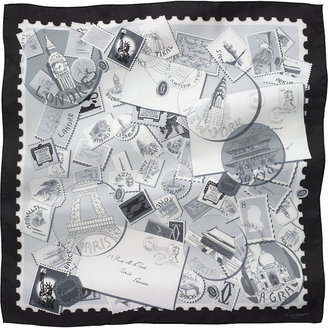Cartier Travel and Stamps Silk Scarf