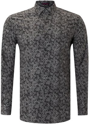 Paul Smith Men's Long sleeved floral print slim fit shirt