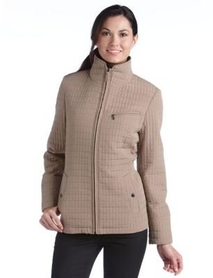 Portrait Stand-Up Collar Quilted Jacket