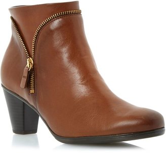 Gabor Onida Zip Detail Leather Ankle Boots