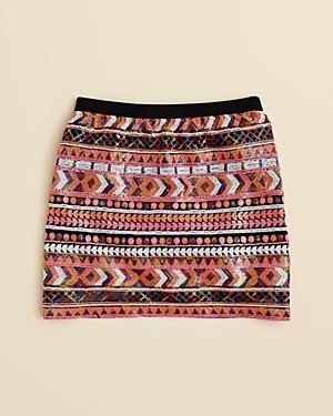 Ella Moss Girls' Renee Sequin Skirt - Sizes 7-14