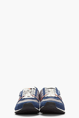 G Star G-STAR Navy Suede-Trimmed Futura Sneakers