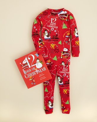 Books to Bed Boys' 12 Days of Christmas Long John Set & Book - Sizes 2T-4T