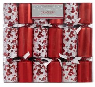 Debenhams Pack of 12 luxury winter berry Christmas crackers