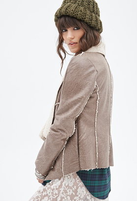 Forever 21 Draped Faux Shearling Jacket