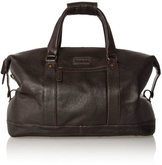 Barbour Leather chocolate holdall