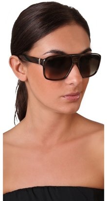 Saint Laurent Plastic Aviator Sunglasses