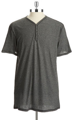 John Varvatos U.S.A. Striped Henley T-Shirt