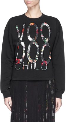 Voodoo child floral slogan sweatshirt
